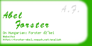 abel forster business card